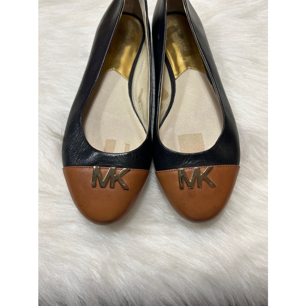 Michael KORS HAYLEY ICONIC MK Logo Ballet Flats Women Size 8M